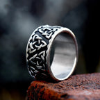 New Creative Stainless Steel Viking Warrior Double Axe Ring for Men Fashion Punk Hip Hop Party Jewelry