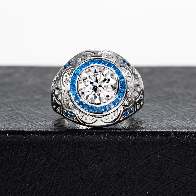 Iced Out Diamond Ring — 925 Silver