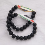 Palestine Flag Steel Bracelet Beaded Hand