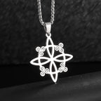 Celtic Witch Knot Pendant Necklace — Steel