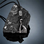 Never Fade Norse Runes Vikings Ax Necklaces Men Stainless Steel Self-defense Hatchet Pendant Valknut Amulet