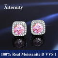 HOT Moissanite S925 Sterling Silver Stud Earrings For Women And Men With 2 Certificates Pass Diamond Test Pen Fine Jewelry