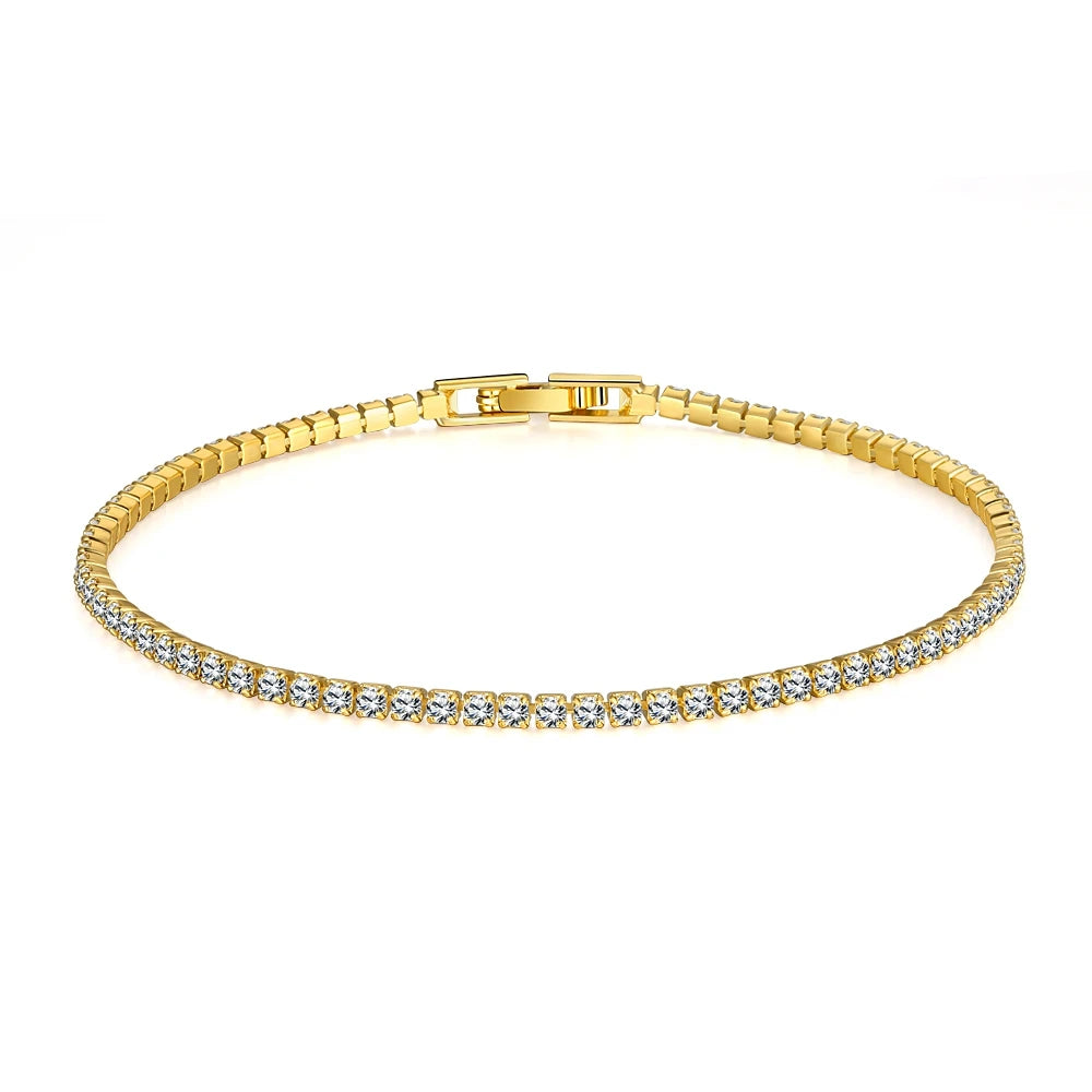 New 2&3&4mm Moisssanite Tennis Bracelet Original 925 Sterling Silver Jewelry Moisssanite Diamond Tennis Chain for Women