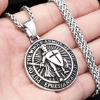Templar Cross Steel Pendant Vintage Sword Knight