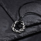 Thorns Braided Wreath Pendant Necklace
