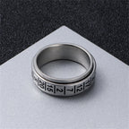 Rotatable Arabic Numeral Ring — Anti-Anxiety, Stainless Steel