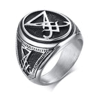 Leviathan Cross Signet Ring — Stainless Steel