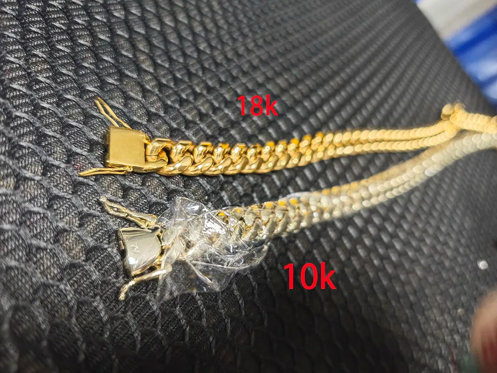 Gold Cuban Chain Necklace 10/12/22MM Brass