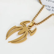 Silver Spider Pendant Necklace Box Chain