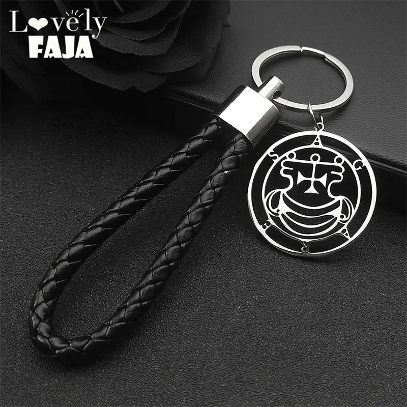 Baphomet Steel Pendant Sigeal Sigil Lucifer Key