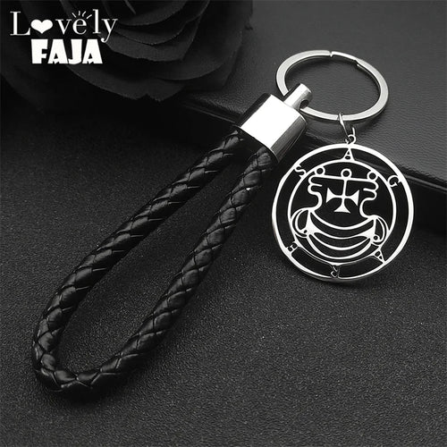 Baphomet Steel Pendant Sigeal Sigil Lucifer Key