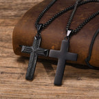 Cross Pendant Necklace — Stainless Steel