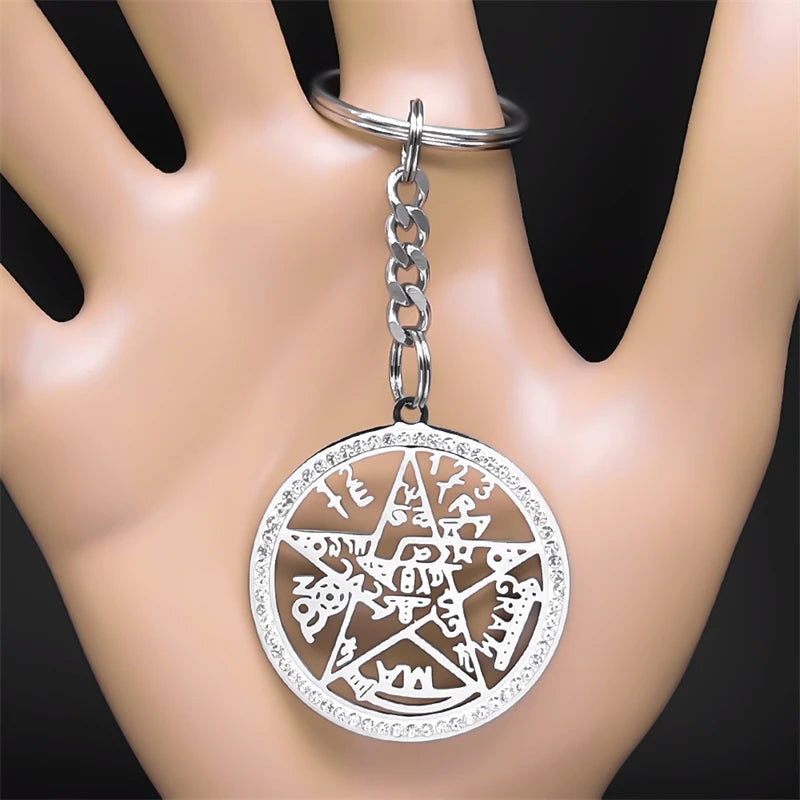 Star Key Gold Ring Witchcraft Jewish Tetragrammaton