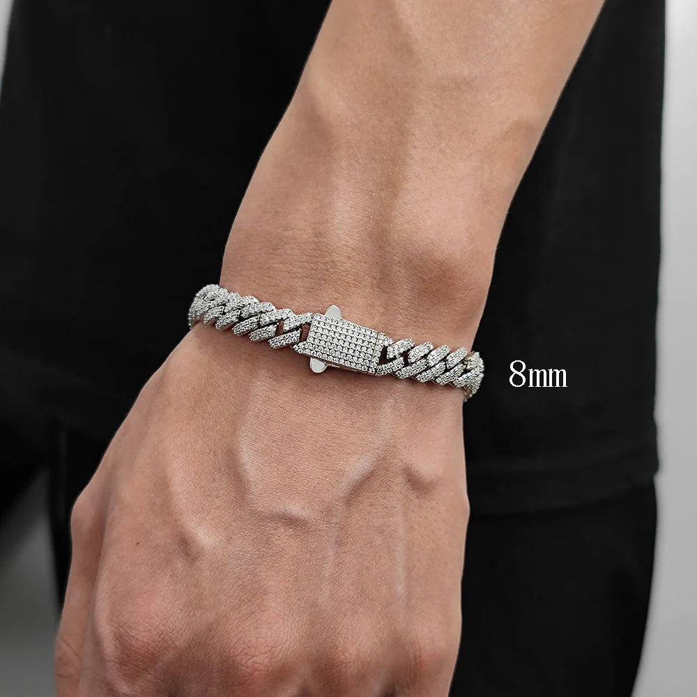 Iced Out Cuban Chain Necklace Stainless Steel 8-25MM