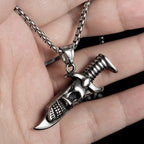 Men's Necklace Stainless Steel Skull Pendant Vintage hip-hop Jewelry Silver Color Male Neck Chain Punk Jewelry