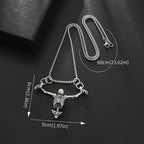 Punk Hip Hop Punished Man Skull Pendant Necklace Men Women Vintage Jewelry
