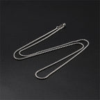 My Shape 10 pcs 60cm Box Chain Necklaces for Men 24 Inch Box Chain 2-3mm Chains Chokers Steel Color Fashion Jewelry Boys Gifts
