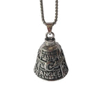 3D Design Motorcycle Guardian Bell Punk Style Wing Design Biker Good Luck Charm Alloy Retro Angel Pendant Bell Daily Wear