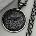 Tree Of Life Steel Pendant Gothic Crow Bird Raven