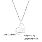 Unift Stainless Steel Sport Women Necklace Runner Rhythmic Gymnastics  Silhouette Pendant Fashion Birthday Jewelry Wholesale