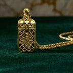 Mini Tarot Cards Pendant Necklace Colorful Antiqued Brass Cage Pendant with 22 Major Arcana Spiritual Jewelry Tarot