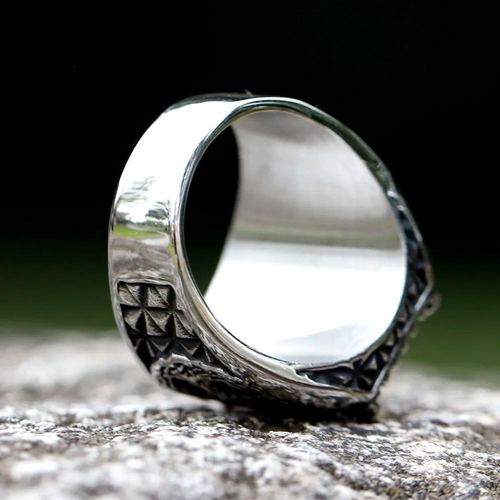 New Stainless Steel Viking Yggdrasi Odin Runes Ring Men Wedding Anels Womens Band Jewelry Gift Anel free shipping