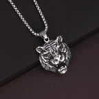 Wolf Tiger Lion Pendant Necklace — Stainless Steel