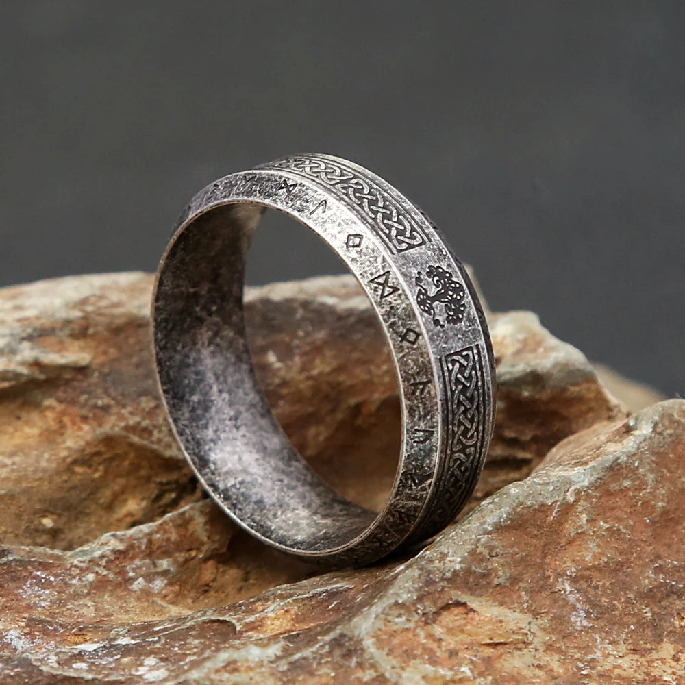 Viking Tree of Life Ring — Stainless Steel