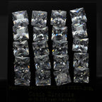 LUXUKISSKIDS Brilliant Square Stud Earrings 10pairs/Lot Novel Clearly Large 3A Cubic Zirconia Stainless Steel Wholesale