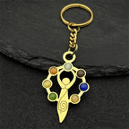 Key Gold Chain Chakra Stone Yoga Reiki Spiritual