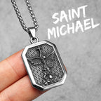 Arch Angel St.Michael Cross Wing Stainless Steel Men Necklaces Pendant Chain Amulet For Women Fashion Jewelry Gift
