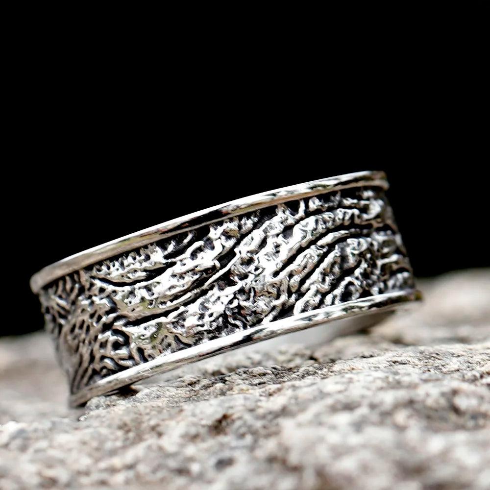 2024 New Arrival Stainless Steel Viking Spindrift Pattern Round Ring Owl Animal Vintage for Gift Jewelry