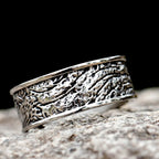 2024 New Arrival Stainless Steel Viking Spindrift Pattern Round Ring Owl Animal Vintage for Gift Jewelry