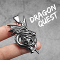Dragon Skull Stainless Steel Pendant Necklace