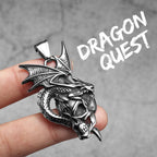 Dragon Skull Stainless Steel Pendant Necklace