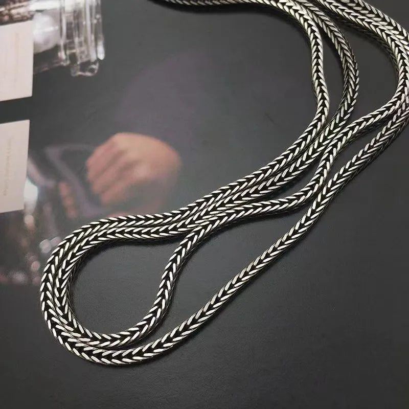 Vintage Detachable Long Sweater Chain Necklace 70cm Men Women