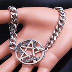 Star Snake Steel Pendant Gothic Witchcraft Satan