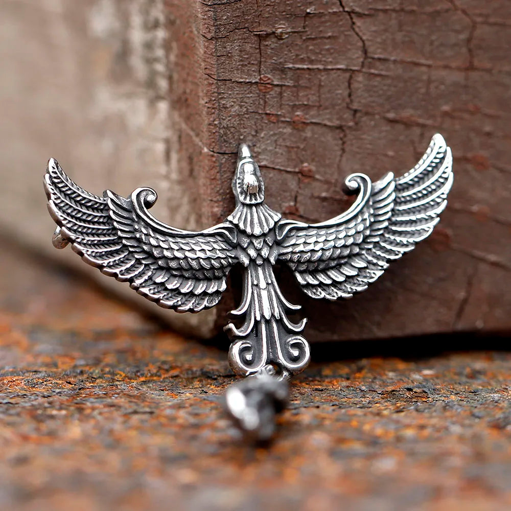 2023 New SCool 3D Phoenix Pendant Necklace Stainless steel Bird Charm Choker Animal Jewelry for man Good detail free shipping