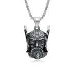 Viking Wolf Bell Pendant — Stainless Steel