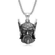 Viking Wolf Bell Pendant — Stainless Steel