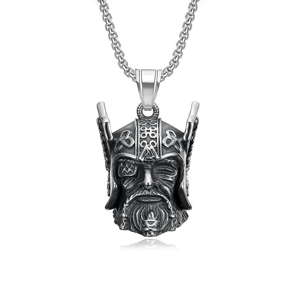 Viking Wolf Bell Pendant — Stainless Steel