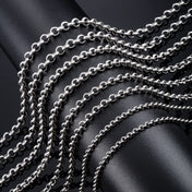 Silver Rolo Chain Necklace — Stainless Steel