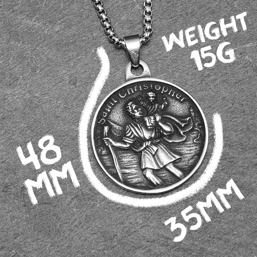 St. Christopher Pendant — Stainless Steel