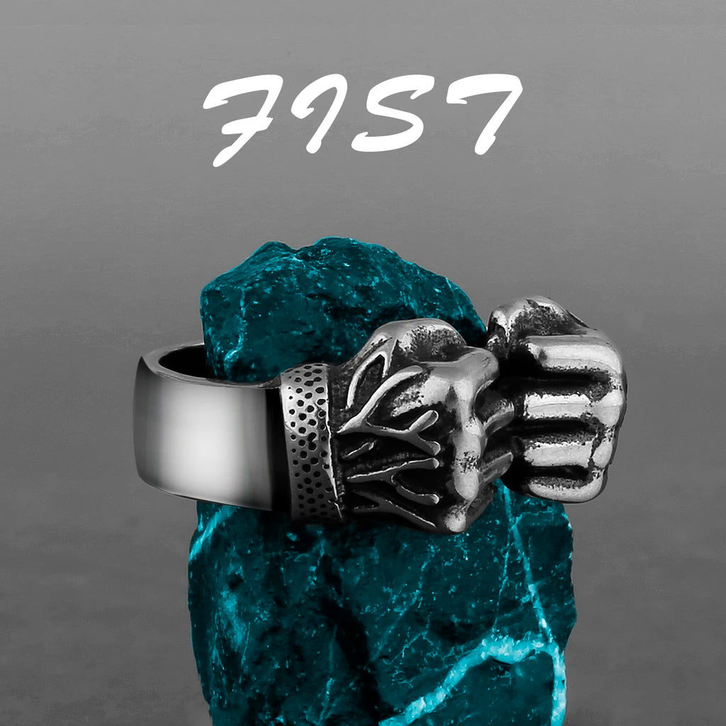 Simple Punk Retro Black Stainless Steel Mens Rings for Women Couple Lover Boy Girlfriend Biker Jewelry Creativity Gift