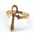 Ankh Cross Ring — Stainless Steel