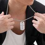 Cross DogTag Pendant Necklaces for Men Boys,High Polished Stainless Steel Pendant Necklaces,Jewelry Gifts for Husband DAD BBF