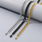 Punk Curb Cuban Link Chain Men Women Stainless Steel Long Necklace Fashion Tide Hip Hop Sweater Accessories Party Jewelry Gifts