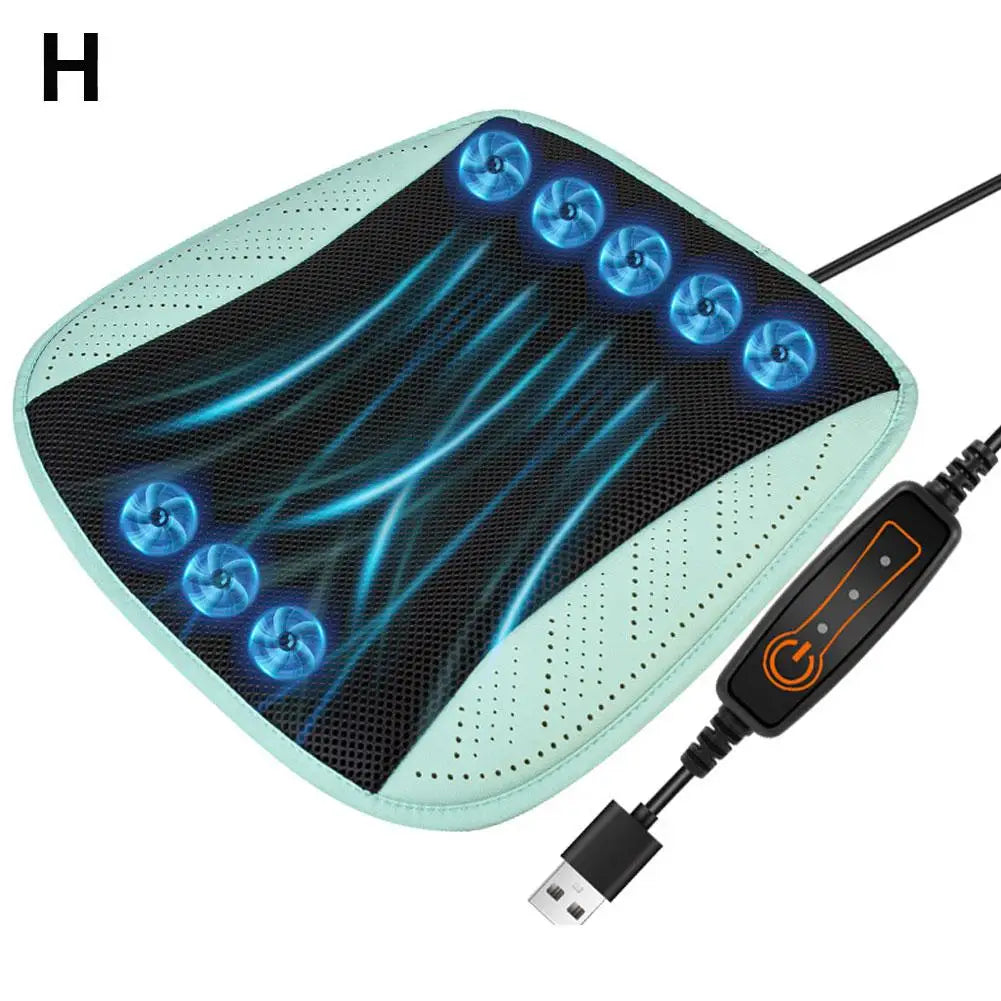 Universal Car Seat Summer Cool Air Seat Cushion With 8/5 USB Fans Fast Blowing Ventilation Seat Cooling Refrigerated