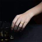 Personality Golden Ring For Men Index Finger Accessories Trendy Male Ring Adjustable For Boyfriend Gift