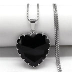 Gothic Heart Pendant Choker Necklace — Stainless Steel